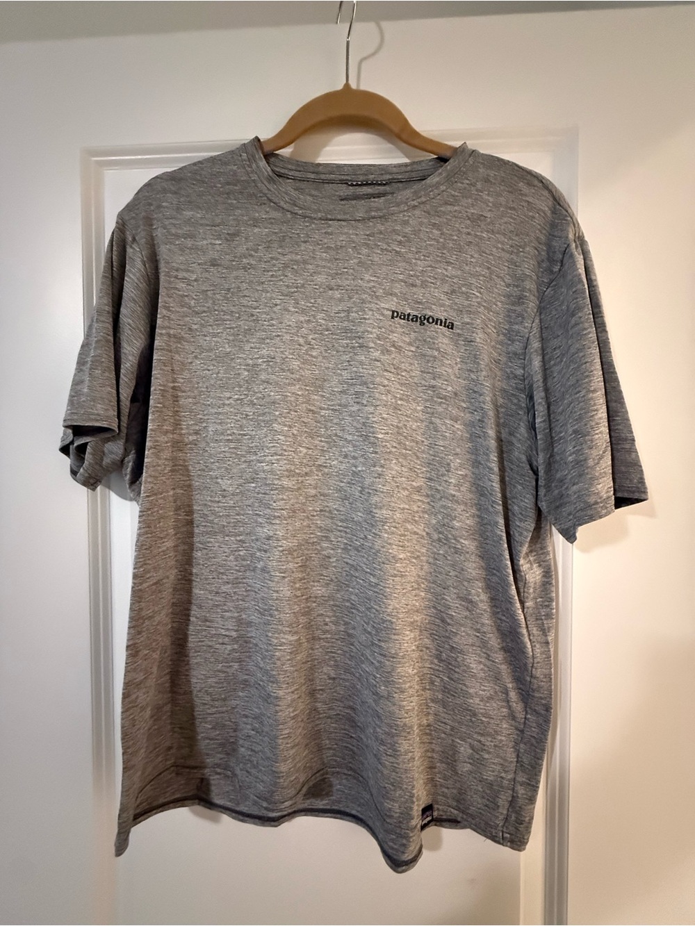 Patagonia Gray Heather Short Sleeve Logo Tee